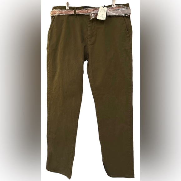 Scotch & Soda Other - Scotch & Soda The Stuart Chino Pants 36 x 32 Regular Slim Fit Stretch Olive NWT